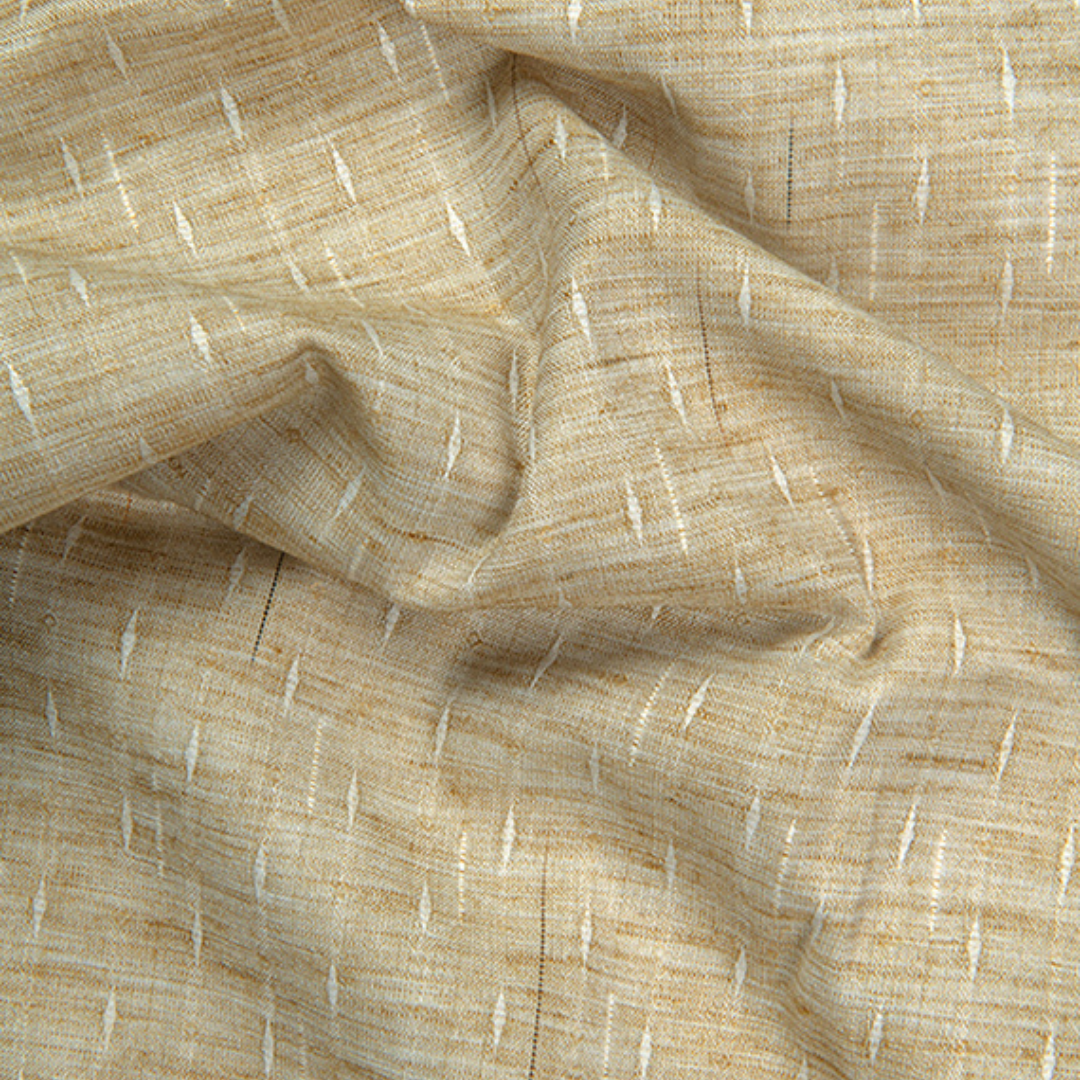Mofatlal Butta Khadi Golden Fone Colour Shirts for Men