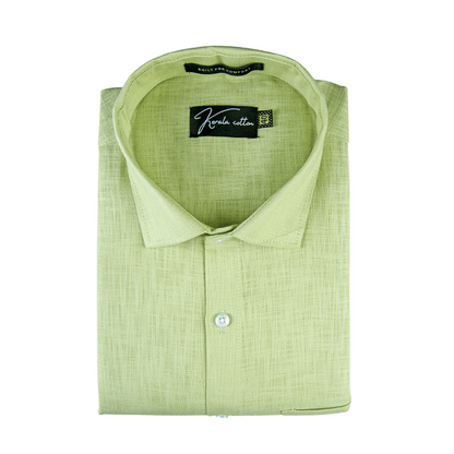Pista Green Colour Linen Cotton shirt for men