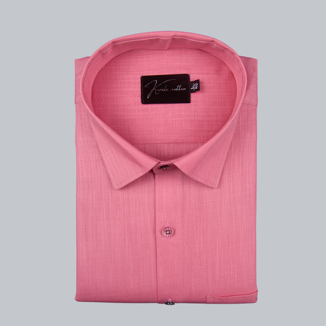 Bristol Linen Dark Pink Colour Shirts for Men