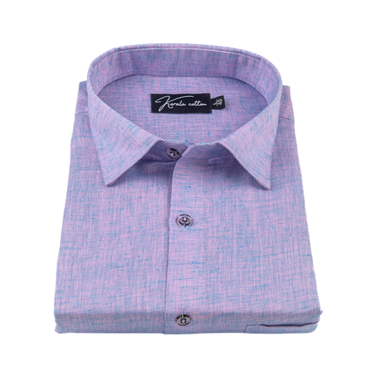 Lavender Colour Dual Tone Cotton Shirts for Men