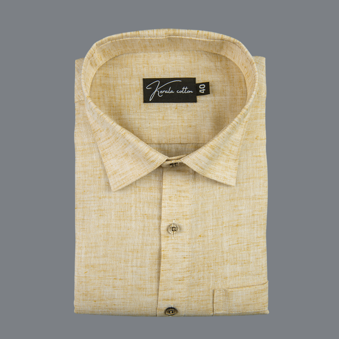 60 Lea Pure Linen Golden Fone Colour Shirts for Men