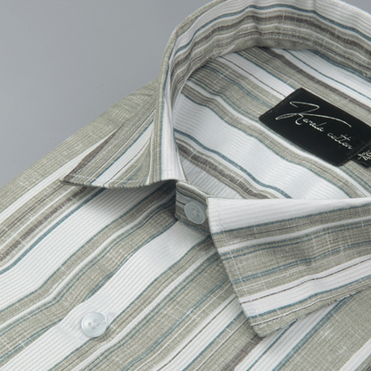 Cord Digital Pista White Patta Print Shirts for Men