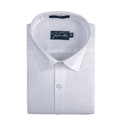 Linen Slub White Shirt For Men