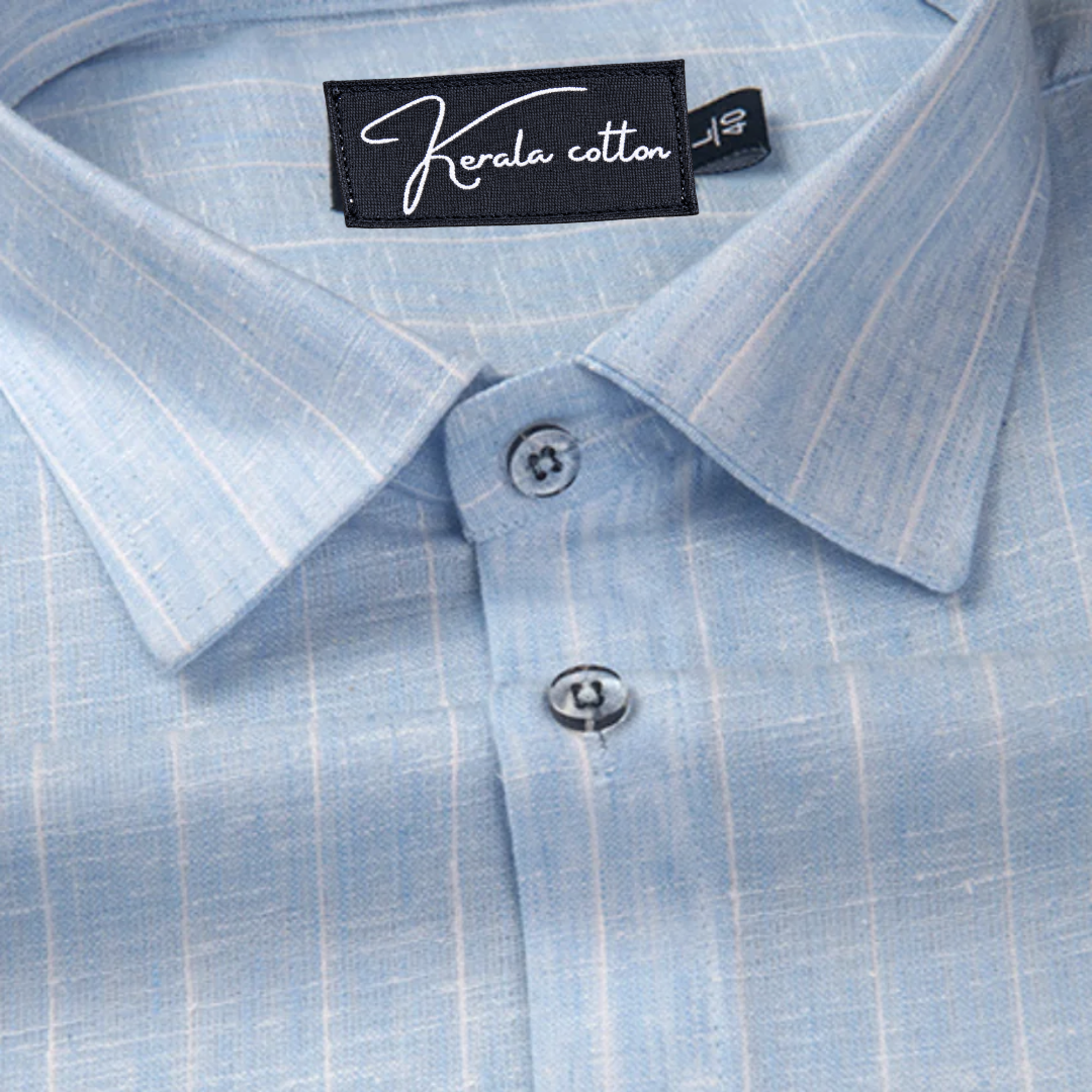 Euro Linen Sky Blue with Lining Shirts for Men