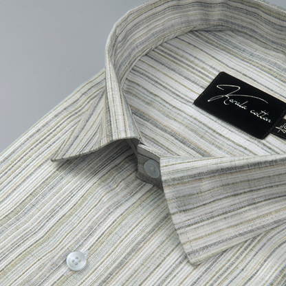 Cord Digital Pista Green Multicolour Lining Shirts for Men