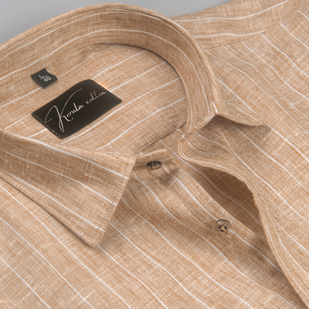 Euro Linen Golden Fone with White Lining Shirts for Men