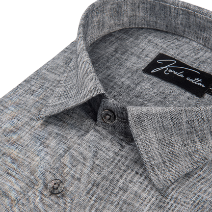 Gray Colour Dual Tone Cotton Shirts for Men