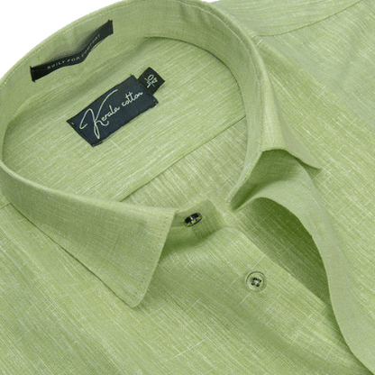 Linen Khadi Pista Green Colour Shirts For Men