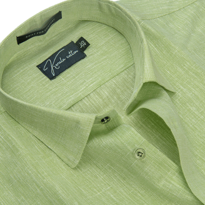 Linen Khadi Pista Green Colour Shirts For Men