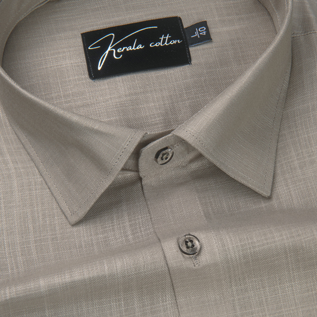 Bristol Linen Light Fawn Colour Shirts For Men