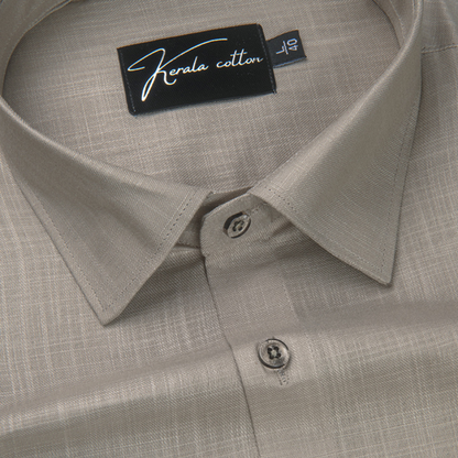 Bristol Linen Light Fawn Colour Shirts For Men