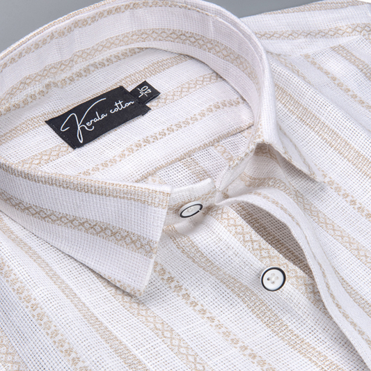 Jute Linen White with Fone Lining Shirts for Men