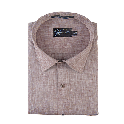 100% Linen Prime Light Marrun Colour Shirts For Men