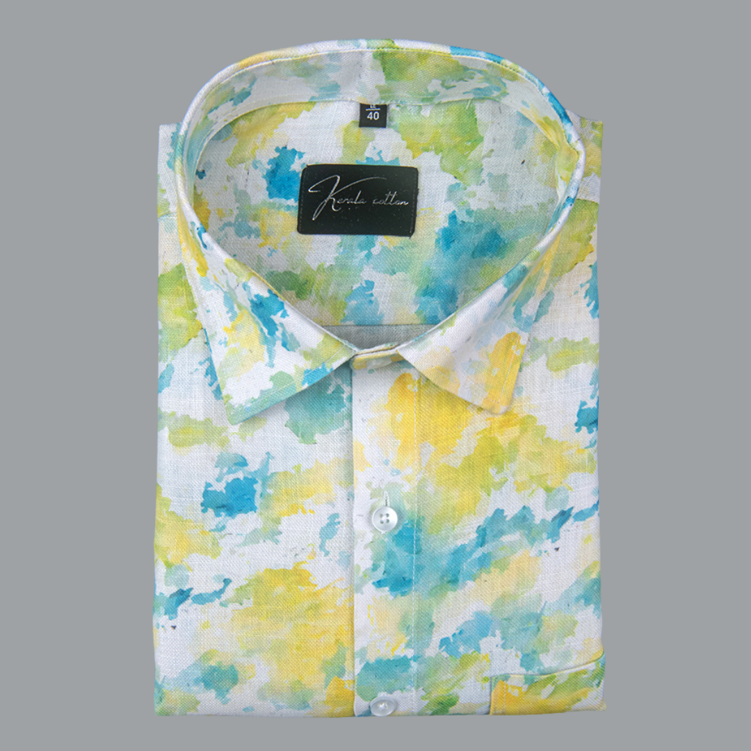 Rusiyano Linen Lamon Rama Mix Print Shirts for Men