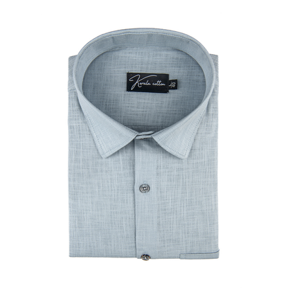 Ice Blue Colour Blended Linen Shirts for Men