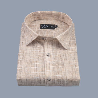 Linen khadi Dark Fone Colour Shirts For Men