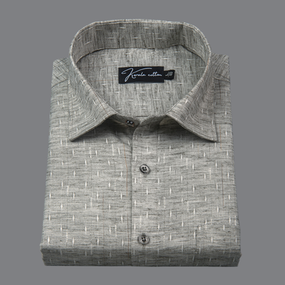 Mofatlal Butta Khadi Gray Colour Shirts for Men