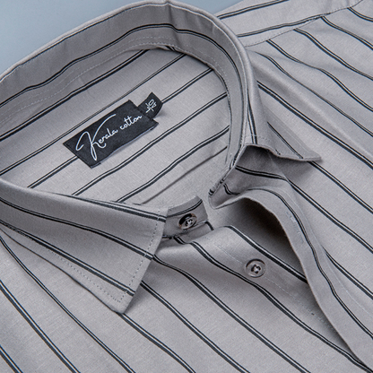 Nove Gray with Black Lining Shirts for Men