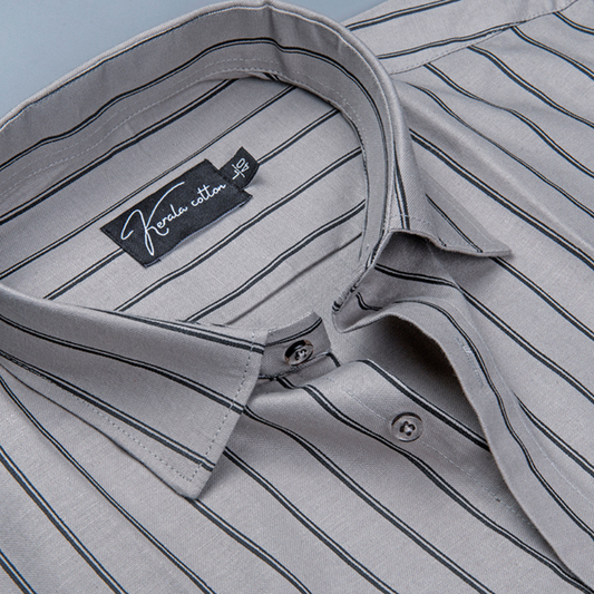 Nove Gray with Black Lining Shirts for Men