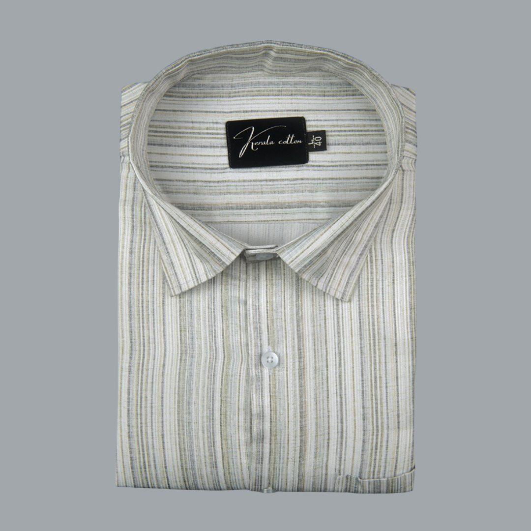 Cord Digital Pista Green Multicolour Lining Shirts for Men
