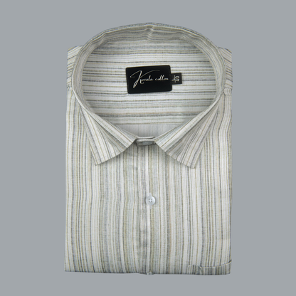 Cord Digital Pista Green Multicolour Lining Shirts for Men