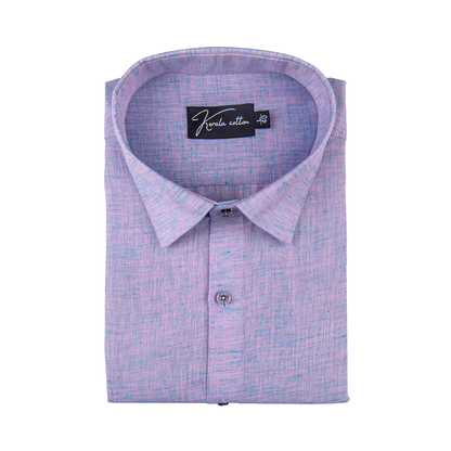 Lavender Colour Dual Tone Cotton Shirts for Men