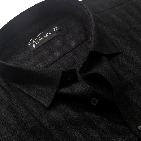 Linen Linning Black Colour Shirts for Men