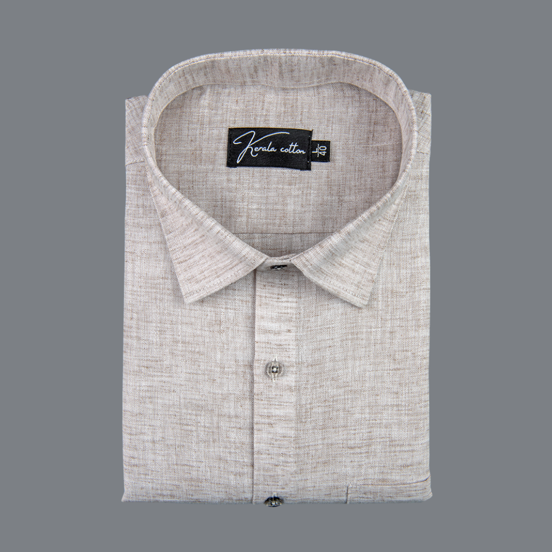 60 Lea Pure Linen Light Coffee Colour Shirts for Men