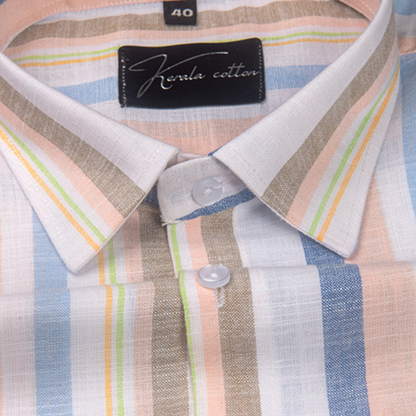 Oxford Multiple Orange Blue Colour Shirts for Men