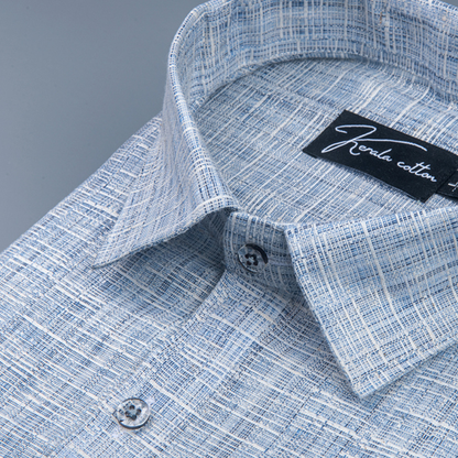 Linen khadi Sky Blue Colour Shirts For Men