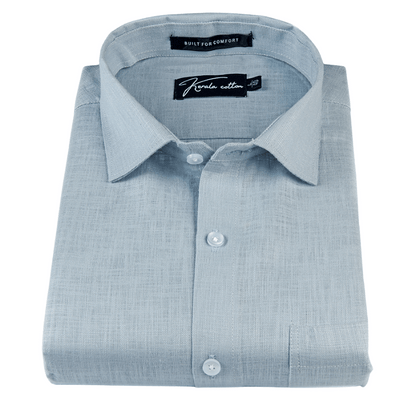 Ice Gray Colour Linen Cotton Shirt for Men