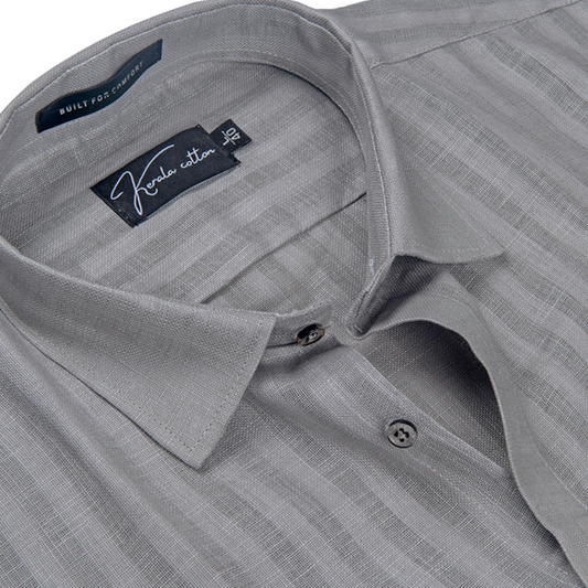 Linen Linning Gray Colour Shirts For Men