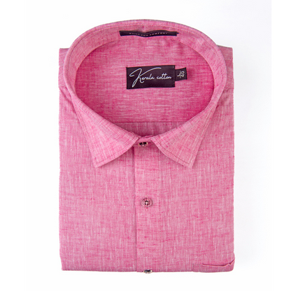 100% Linen Prime Pink Colour Shirts For Men
