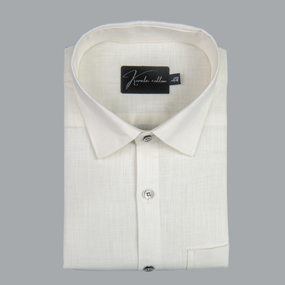 Bristol Linen Cream Colour Shirts For Men