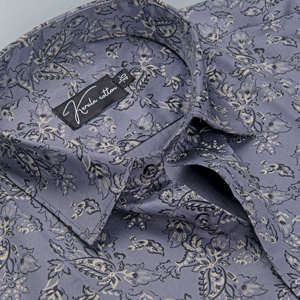 Gloster Cotton Lavender Pathan Print Shirts for Men – Kerala Cotton
