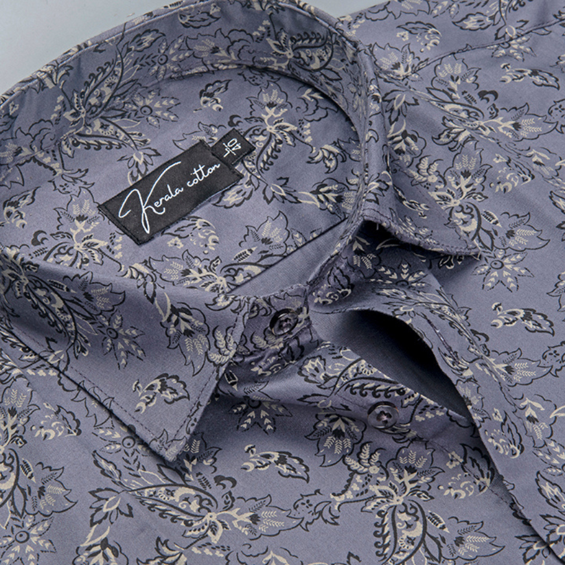 Gloster Cotton Lavender Pathan Print Shirts for Men – Kerala Cotton