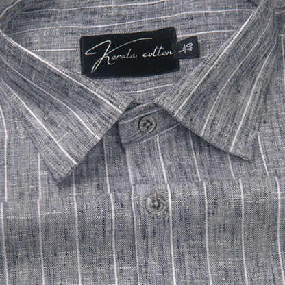 Euro Linen Gray with White Lining Shirts for Men