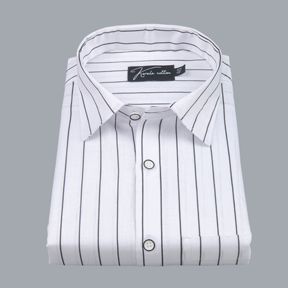Turkey Linen White with Dark Gray Lining Shirts for Men