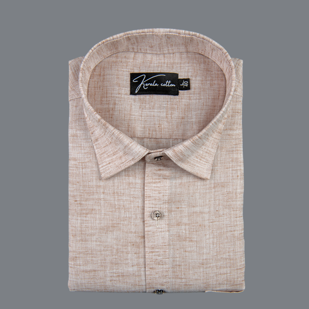 60 Lea Pure Linen Light Marun Colour Shirts for Men