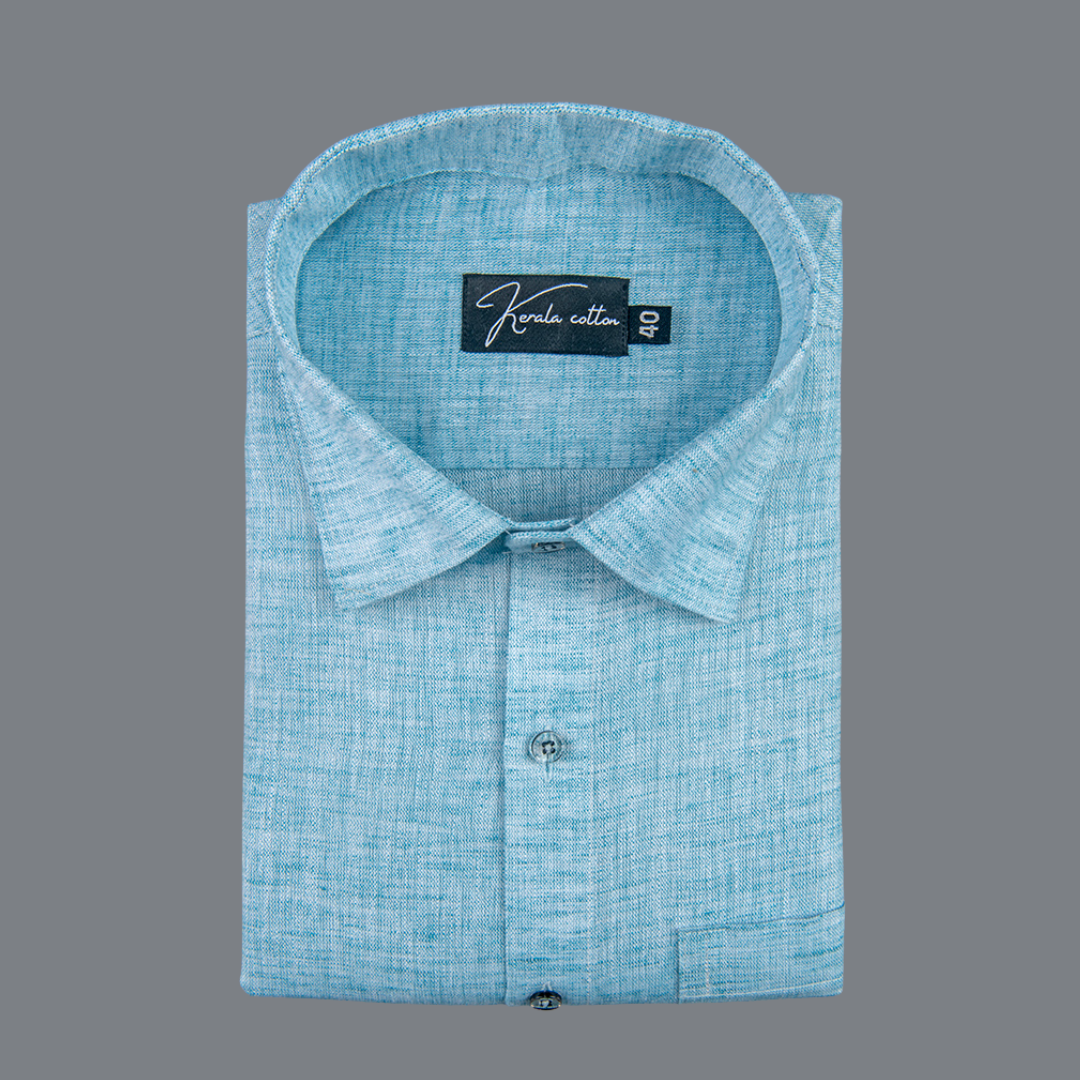 60 Lea Pure Linen Dark Rama Blue Colour Shirts for Men
