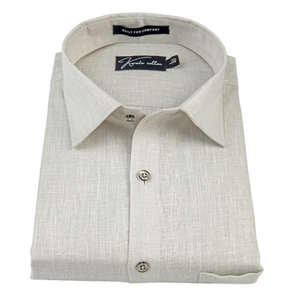 Linen Khadi Cement Colour Shirts For Men
