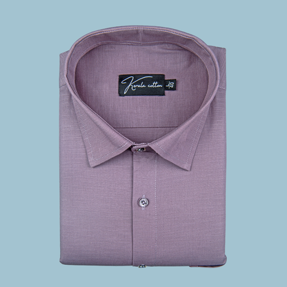 Lavender Colour Lining Texture Cotton Shirts for Men