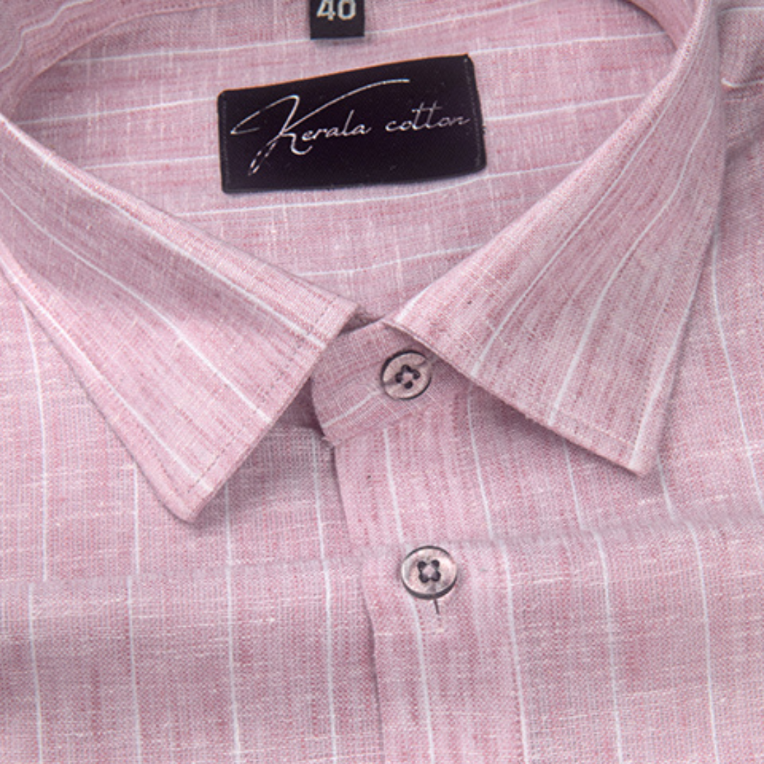 Euro Linen Pink with White Lining Shirts for Men