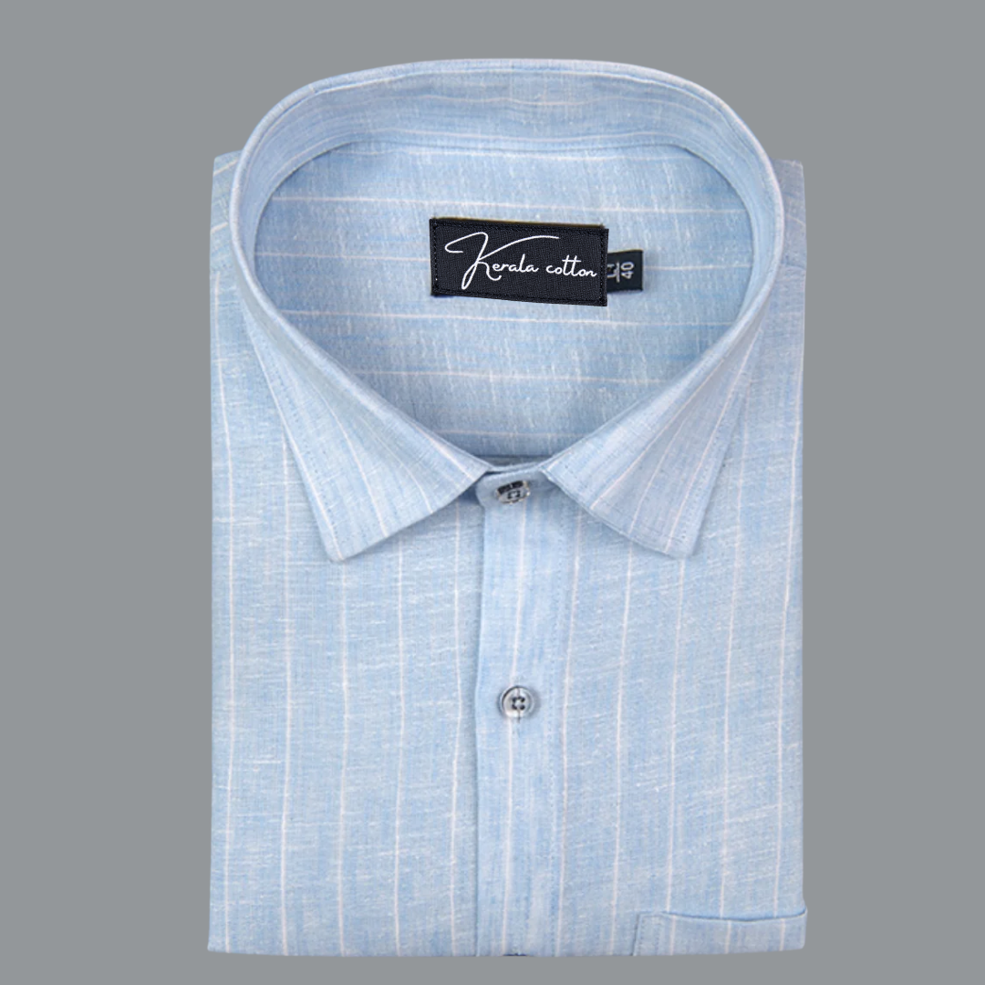 Euro Linen Sky Blue with Lining Shirts for Men