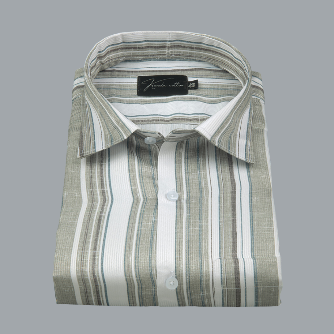 Cord Digital Pista White Patta Print Shirts for Men