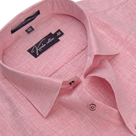 Linen Khadi Pink Colour Shirts For Men
