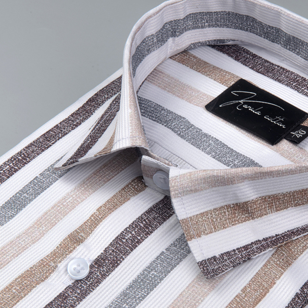 Cord Digital Brown Marrun Patta Print Shirts for Men