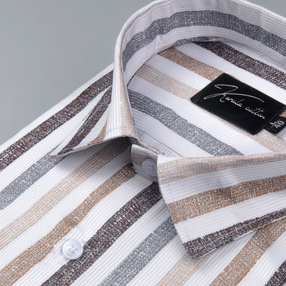 Cord Digital Brown Marrun Patta Print Shirts for Men