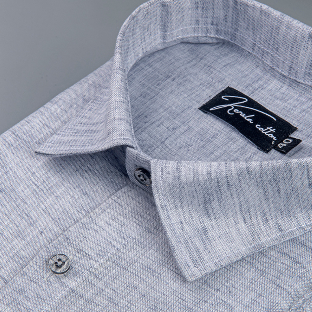 60 Lea Pure Linen Light Grey Colour Shirts for Men