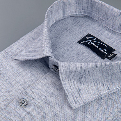 60 Lea Pure Linen Light Grey Colour Shirts for Men